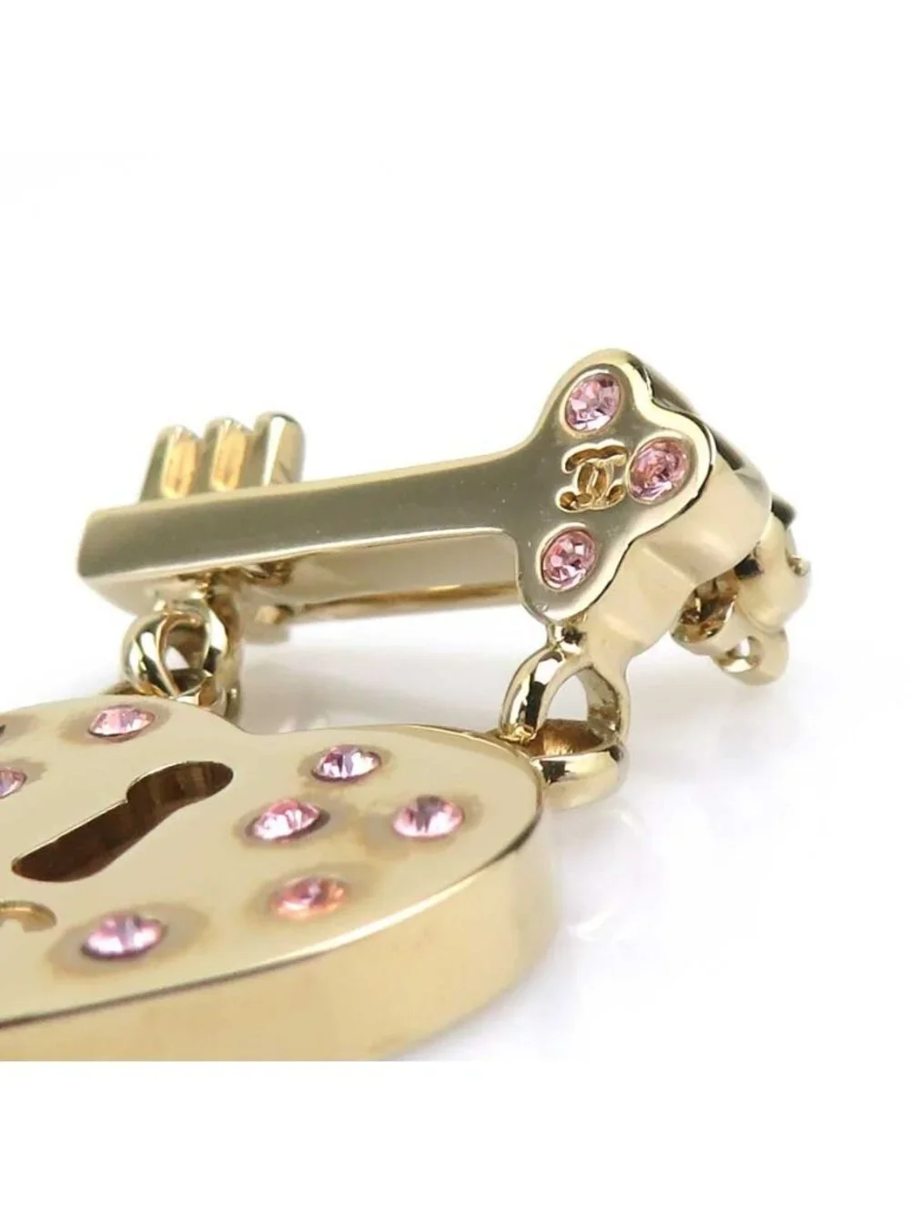 Chanel Brooch Heart Lock &